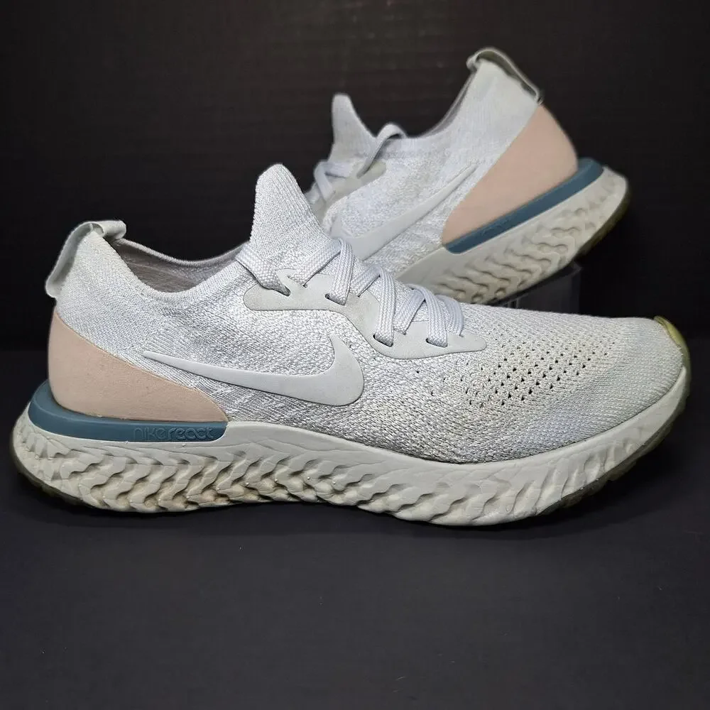 Nike Epic React Flyknit Platinum Beige Running Shoes AQ0070-014 Women's Size 6.5